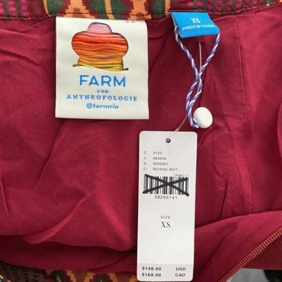 FARM Rio Odalyis Mini Skirt Red Motif Size XS NWT - Picture 10 of 11